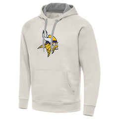 Minnesota Vikings Antigua Victory Raglan Pullover Hoodie Cream