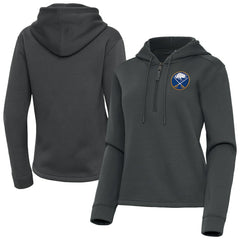Buffalo Sabres Antigua Women's Contemporary Quarter-Zip Hoodie - Pewter - NHL 202370515
