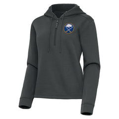 Buffalo Sabres Antigua Women's Contemporary Quarter-Zip Hoodie - Pewter - NHL 202370515