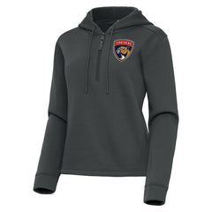 Florida Panthers Antigua Women's Contemporary Quarter-Zip Hoodie - Pewter - NHL 202370544