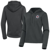 Winnipeg Jets Antigua Women's Contemporary Quarter-Zip Hoodie - Pewter - NHL 202370602