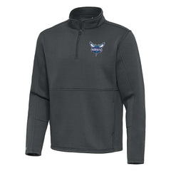 Charlotte Hornets Antigua Twist Quarter-Zip Pullover Top - Pewter