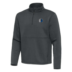 Dallas Mavericks Antigua Twist Quarter-Zip Pullover Top - Pewter