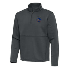 Golden State Warriors Antigua Twist Quarter-Zip Pullover Top - Pewter