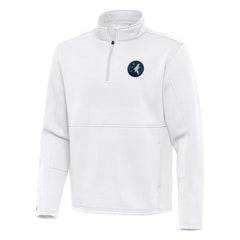 Minnesota Timberwolves Antigua Twist Quarter-Zip Pullover Top - White