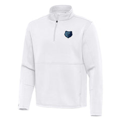 Memphis Grizzlies Antigua Twist Quarter-Zip Pullover Top - White