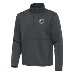 LA Clippers Antigua Twist Quarter-Zip Pullover Top - Pewter
