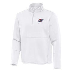 Oklahoma City Thunder Antigua Twist Quarter-Zip Pullover Top - White