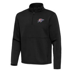 Oklahoma City Thunder Antigua Twist Quarter-Zip Pullover Top - Black
