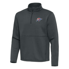 Oklahoma City Thunder Antigua Twist Quarter-Zip Pullover Top - Pewter
