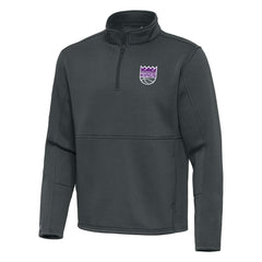 Sacramento Kings Antigua Twist Quarter-Zip Pullover Top - Pewter
