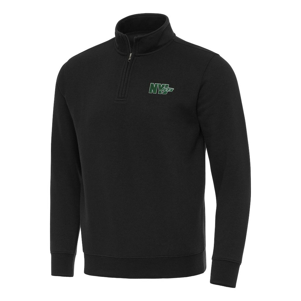 New York Jets Antigua Men's Victory Quarter-Zip Sweatshirt Black