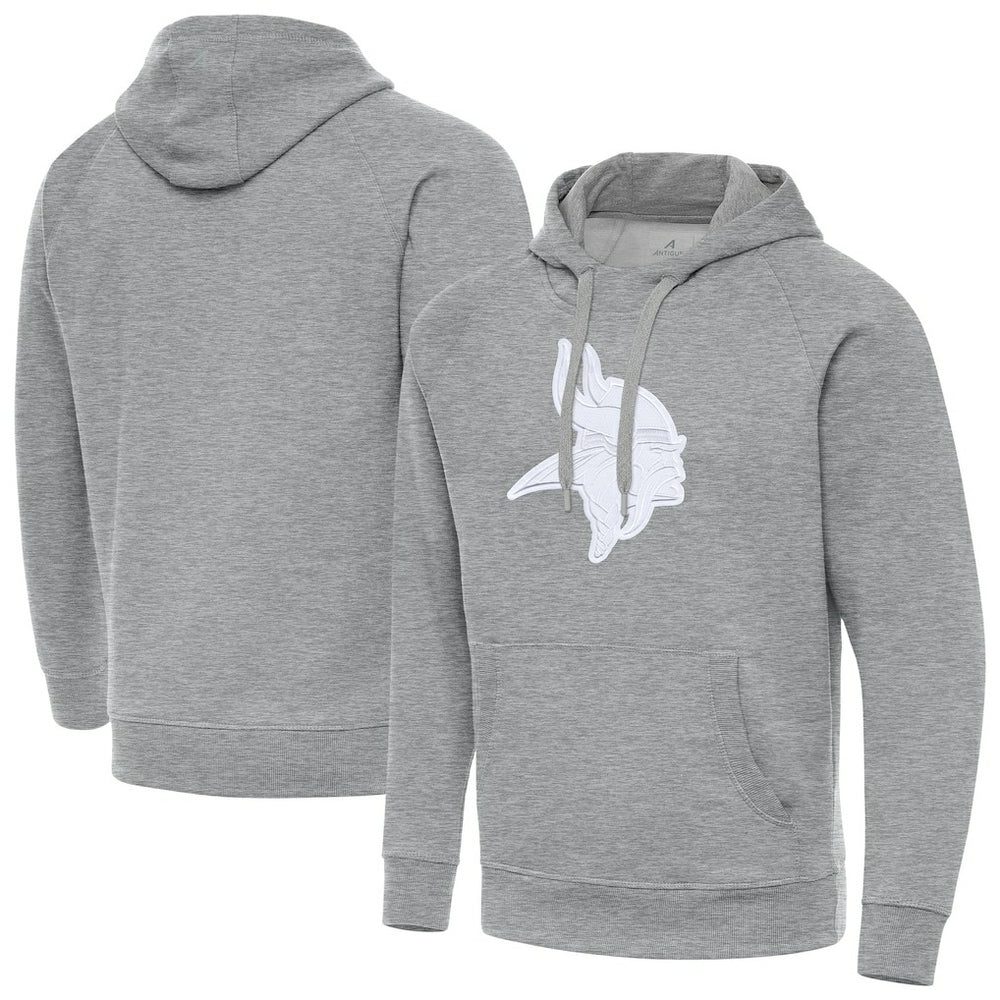 Minnesota Vikings Antigua Victory Pullover Hoodie Heather Gray