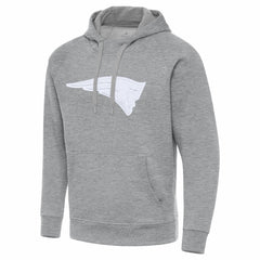 New England Patriots Antigua Victory Pullover Hoodie Heather Gray