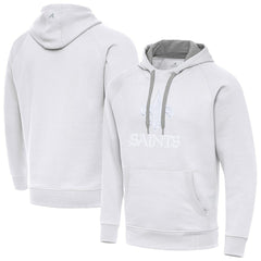 New Orleans Saints Antigua Victory Pullover Hoodie White