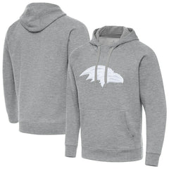 Baltimore Ravens Antigua Victory Pullover Hoodie Heather Gray