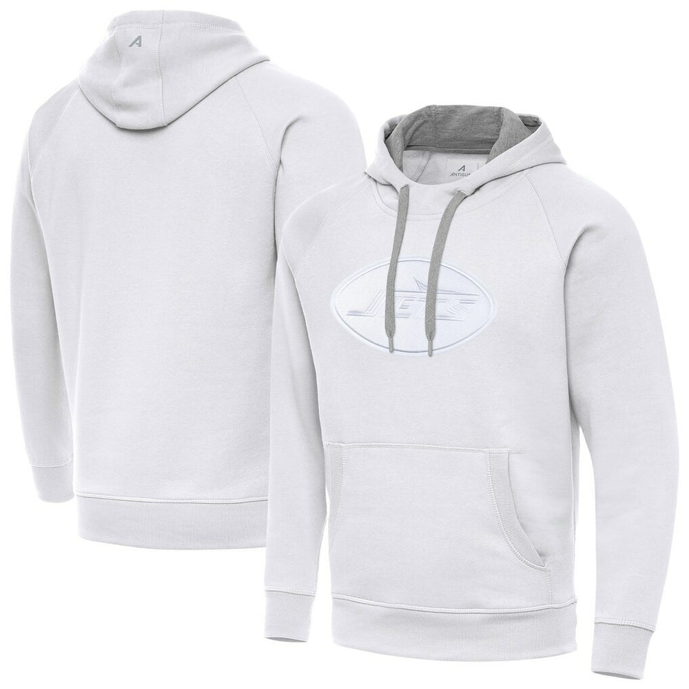 New York Jets Antigua Victory Pullover Hoodie White