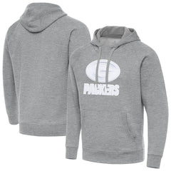 Green Bay Packers Antigua Victory Pullover Hoodie Heather Gray