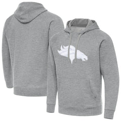 Denver Broncos Antigua Victory Pullover Hoodie Heather Gray