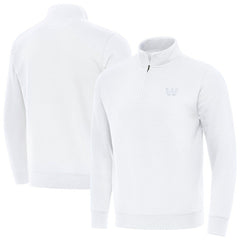 Washington Commanders Antigua Victory Quarter-Zip Top White