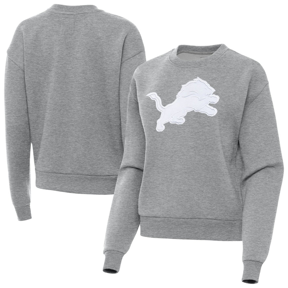 Detroit Lions Antigua Women's Victory Pullover Sweatshirt Heather Gray