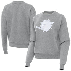 Miami Dolphins Antigua Women's Victory Pullover Sweatshirt Heather Gray