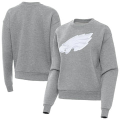 Philadelphia Eagles Antigua Women's Victory Pullover Sweatshirt Heather Gray