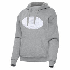 San Francisco 49ers Antigua Women's Victory Pullover Hoodie Heather Gray
