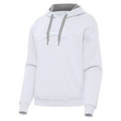 Los Angeles Chargers Antigua Women's Victory Pullover Hoodie White