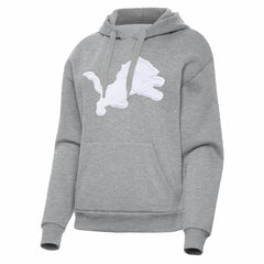 Detroit Lions Antigua Women's Victory Pullover Hoodie Heather Gray