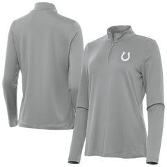 Indianapolis Colts Antigua Women's Reprocess Quarter-Zip Top Gray