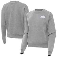 Seattle Seahawks Antigua Women's Victory Crew Pullover Sweatshirt Heather Gray