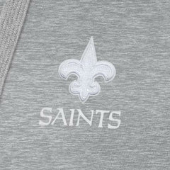 New Orleans Saints Antigua Women's Victory Pullover Hoodie Heather Gray