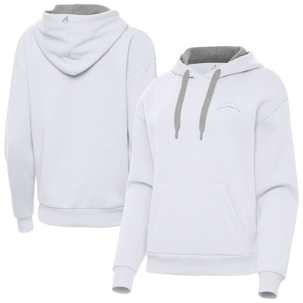 Los Angeles Chargers Antigua Women's Victory Pullover Hoodie White