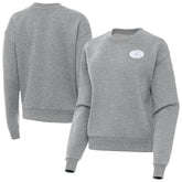 San Francisco 49ers Antigua Women's Victory Crew Pullover Sweatshirt Heather Gray