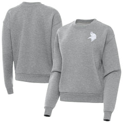 Minnesota Vikings Antigua Women's Victory Crew Pullover Sweatshirt Heather Gray