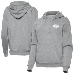 San Francisco 49ers Antigua Women's Victory Pullover Hoodie Heather Gray