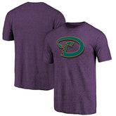 Arizona Diamondbacks Purple Cooperstown Official Logo Tri-Blend T-Shirt - MLB Lifestyle