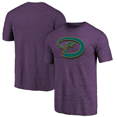 Arizona Diamondbacks Purple Cooperstown Official Logo Tri-Blend T-Shirt - MLB Lifestyle