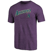 Arizona Diamondbacks Purple Cooperstown Series Sweep Tri-Blend T-Shirt - MLB Lifestyle
