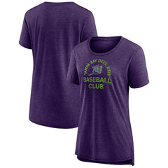 Tampa Bay Rays Women's Cooperstown Collection Selected First Tri-Blend T-Shirt - Purple - MLB Discount