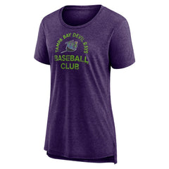 Tampa Bay Rays Women's Cooperstown Collection Selected First Tri-Blend T-Shirt - Purple - MLB Discount