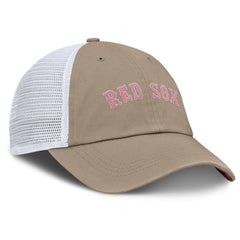 Boston Red Sox Nike Unisex Mother's Day Club Trucker Adjustable Hat - Khaki/White - Nike Lifestyle