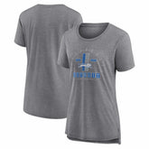 Nike Detroit Lions Women's Vintage Graphic Tri-Blend Scoop Neck T-Shirt Gray