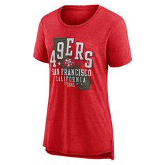 Nike San Francisco 49ers Women's Vintage Graphic Tri-Blend Scoop Neck T-Shirt Scarlet