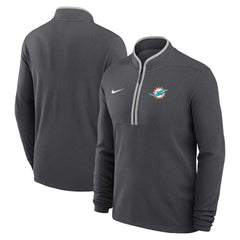 Nike Miami Dolphins Lightweight Victory Dri-FIT Half-Zip Pullover Anthracite