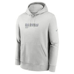 Nike Las Vegas Raiders Edge Pack French Terry Club Pullover Hoodie Gray
