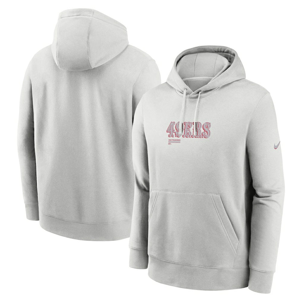 Nike San Francisco 49ers Edge Pack French Terry Club Pullover Hoodie Gray
