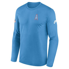 Nike Tennessee Titans Legend Oilers Throwback Dri-FIT Long Sleeve T-Shirt Navy