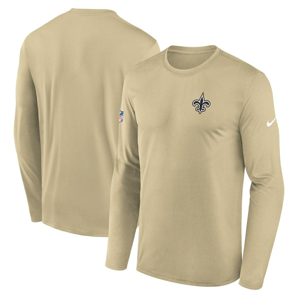 Nike New Orleans Saints Legend Small Logo Dri-FIT Long Sleeve T-Shirt Gold